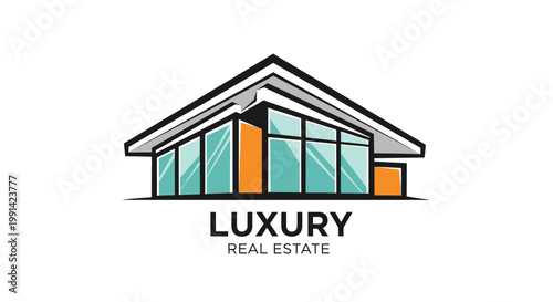 Luxury Real Estate House Logo Design.