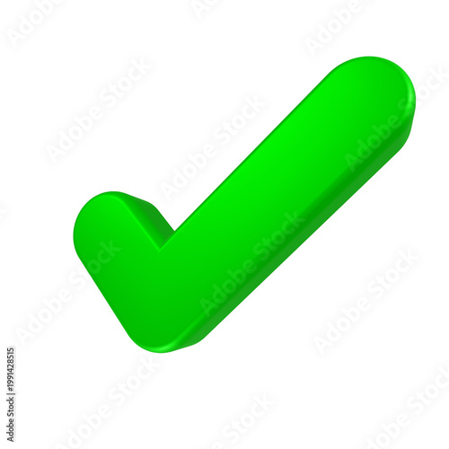 checklist icon 3d render green color