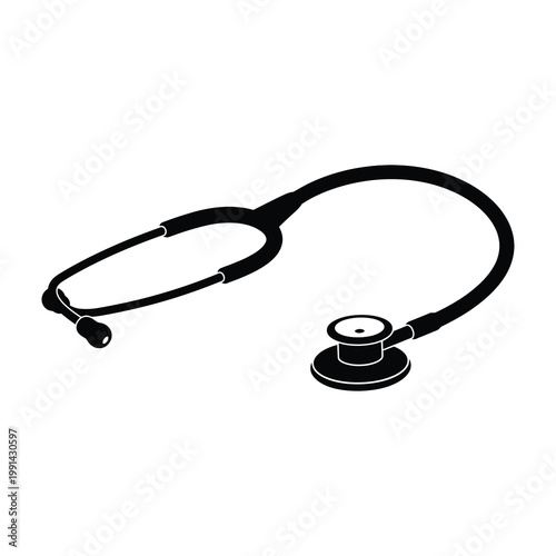 Stethoscope on white background medical tool