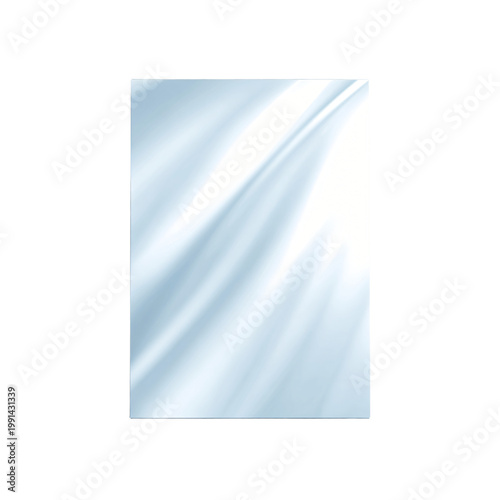 Professional Glossy Rectangle Panel with Modern Light Shine, Isolated on White Background