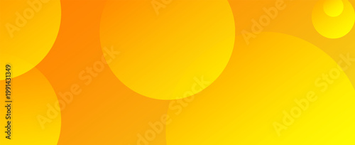 Foto Vibrant yellow and orange circles fill the abstract scene with gradient effect indoors