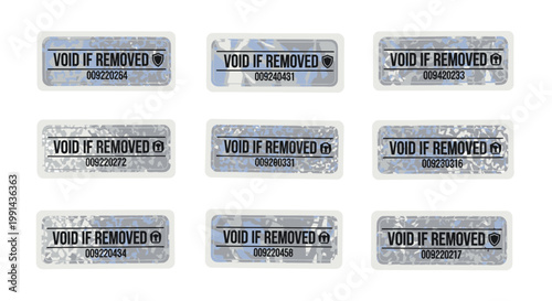 Security Labels Collection, Tamper Evident Stickers, Void if Removed