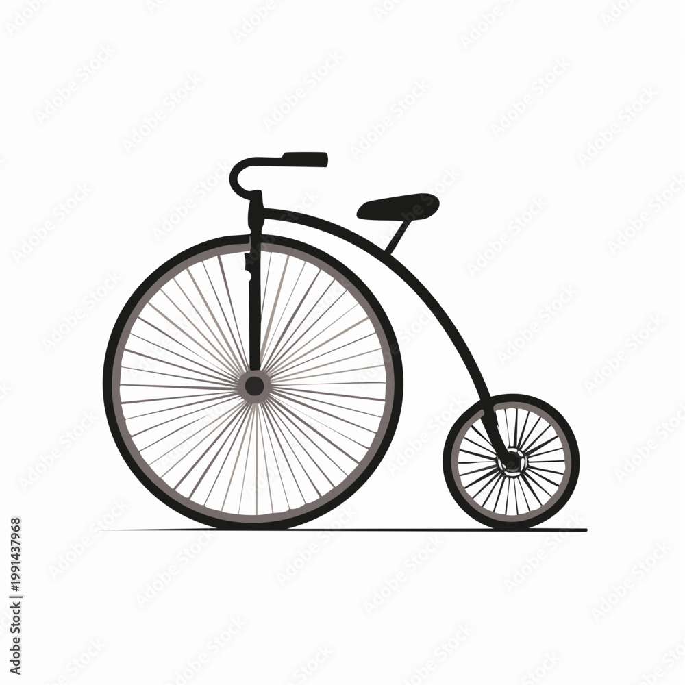 Fototapeta premium Penny Farthing Bicycle Illustration
