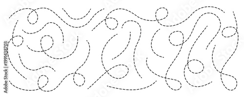 vector black dotted line set clip art isolated on transparent background