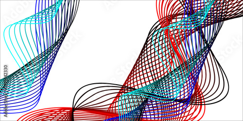 An abstract background vector featuring elegant lines and a silk blue striped necktie pattern creates a formal business fashion aesthetic for a professional clothing accessory