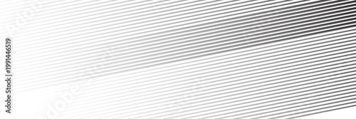 Slant line halftone gradation texture. Fading diagonal stripe gradient background. Black oblique pattern backdrop. Vanishing thin parallel line wallpaper for overlay