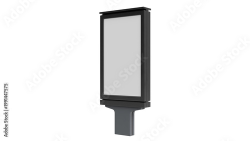 Foto Blank Digital Billboard on Black Background