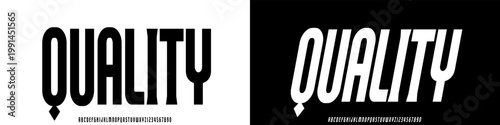 Foto QUALITY FONT, Sport Modern Italic Alphabet Font