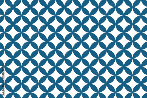 Blue shippou pattern filling the entire background in traditional Japanese style