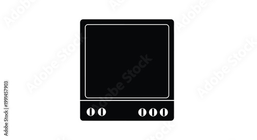 A simple black icon depicts a modern stovetop with circular burners silhouette