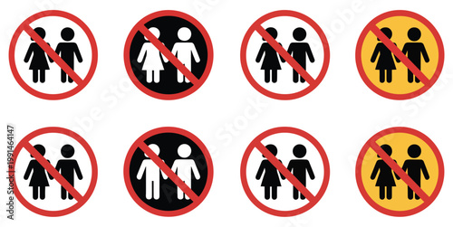 Children prohibited sign, children not allowed vector sign, restriction and safety symbol, no kids entry icon, warning and regulation signage, public area rules, protection and hazard prevention