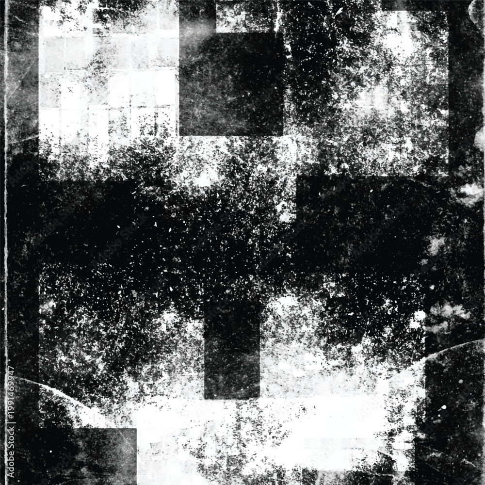 Obraz premium Abstract grunge lettering background. Monochrome abstract grunge black and white illustration 