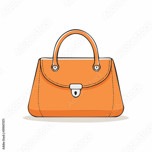 Orange Handbag Illustration