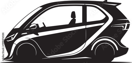 Black camel silhouette with ornate tent, desert animal vector icon