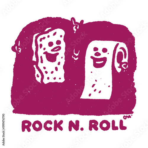 Vintage engraved illustration of funny quote on a retro rock n roll t-shirt design celebrating music and humor