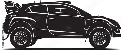 SUV, car, vehicle silhouette, black, side view, transport illustration