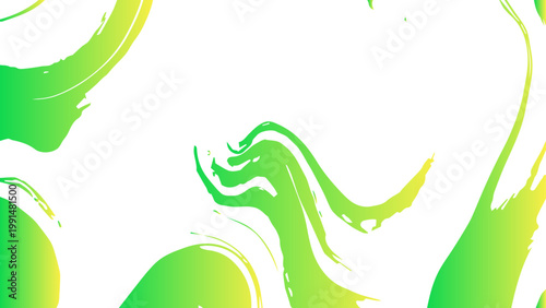 Vector Abstract gradient design of green and yellow colors in wavy pattern with artistic brushstroke, offering a modern aesthetic