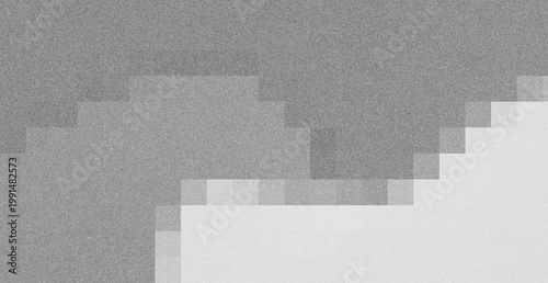 Konstfotografi Abstract banner gray gradient shapes pixels grainy texture background, noise grunge distressed overlay backdrop