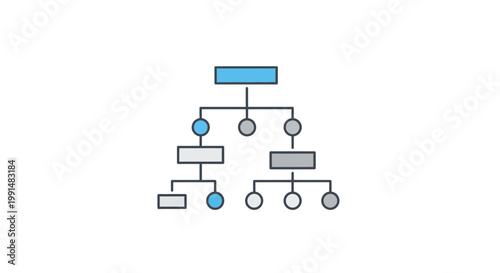 Flowchart diagram, business process, organizational chart, workflow vector
