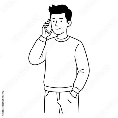 43-2_笑顔で電話している男性