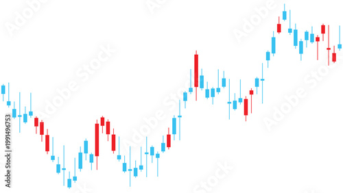Stock Market Candlestick Chart Uptrend Financial Trading Graph Investment Data Analysis Background