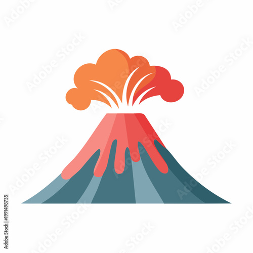 Stylized Volcano Illustration