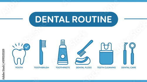 Dental Care Infographic Vector Template for Healthcare Education and Oral Hygiene Clinics