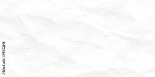 Crumpled white paper texture background with creases and folds