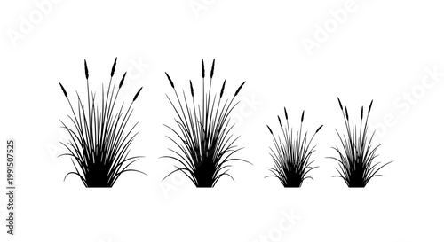 Grass clump icon with detailed blades and subtle texture for nature illustration and garden design backgrounds