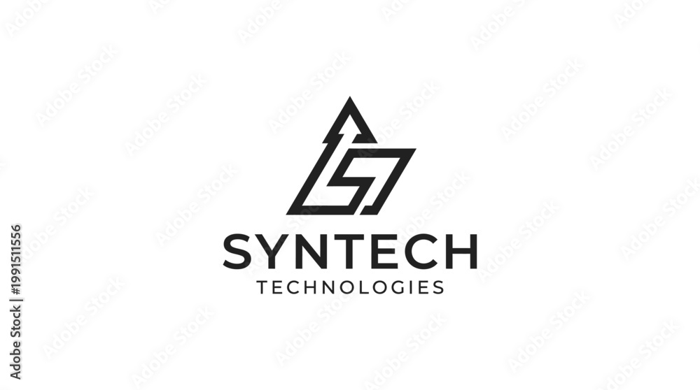 Fototapeta premium A minimalist vector logo design for a tech company featuring clean geometric shapes