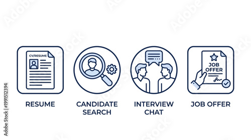 icons for job search and recruitment.