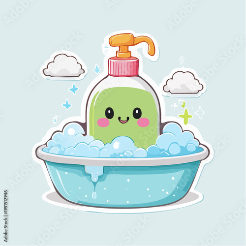 Cute Soap Dispenser in Bubble Bath