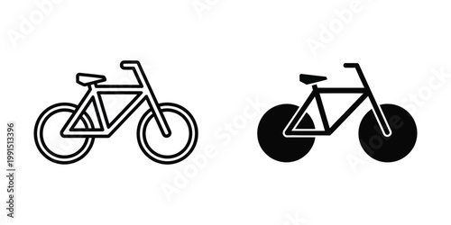 Comparison of road bicycle with standard and thick tire versions