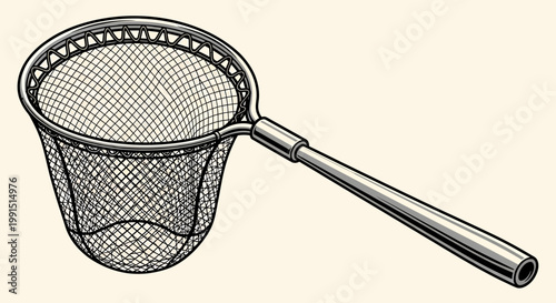 A metal mesh strainer kitchen tool.