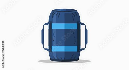 Blue cooler bag with handles.