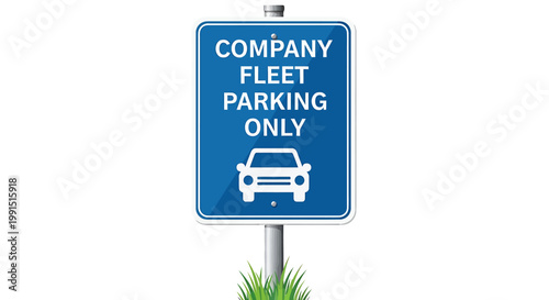 Blue Fleet Parking Sign Board.