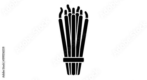 Bundle of Incense Sticks Silhouette.