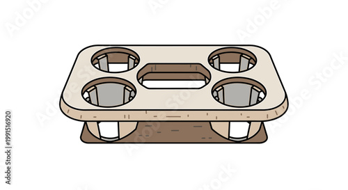 Closeup of four socket wrench holder.