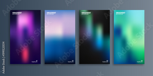 Vibrant abstract backgrounds with gradient colors modern designs for digital art and graphic projects