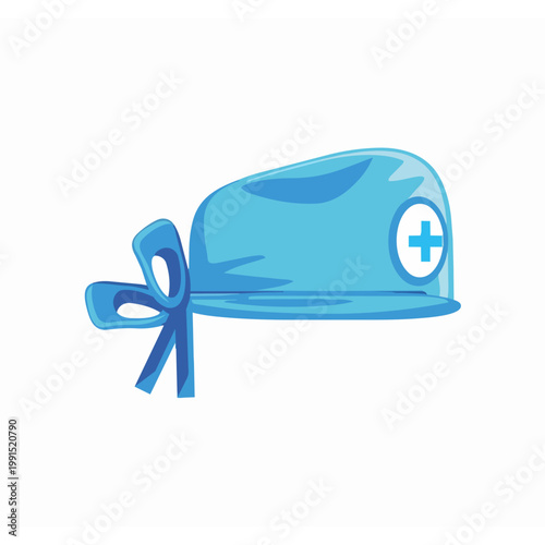 Medical Scrubs Cap: An illustrated depiction of a medical scrub cap, essential attire in healthcare settings, symbolizing care, dedication, and precision.