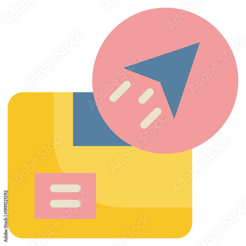 package goods send delivery quick fast service flat style icon