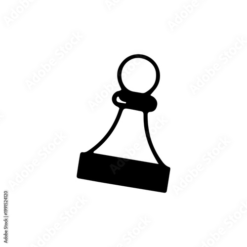 Black Chess Pawn Icon Silhouette