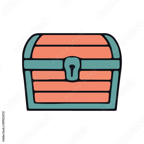 Cartoon Treasure Chest Icon