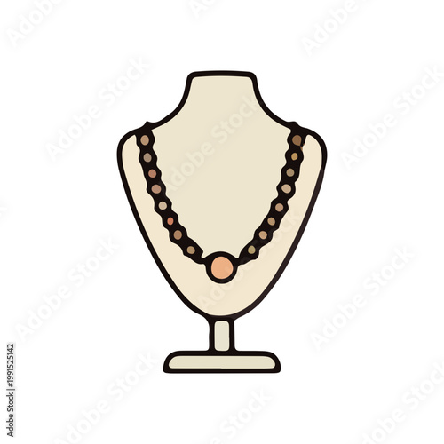 Necklace on Jewelry Display Stand