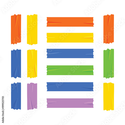 colorful adhesive tape mini tape illustration