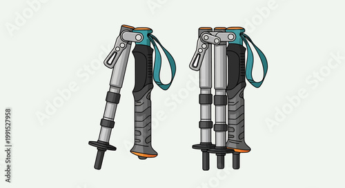 Crampons for ice climbing gear.