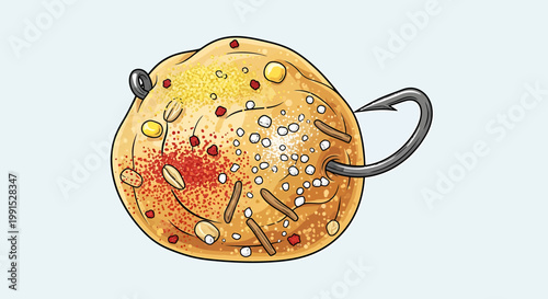 Detailed illustration of a cell structure.