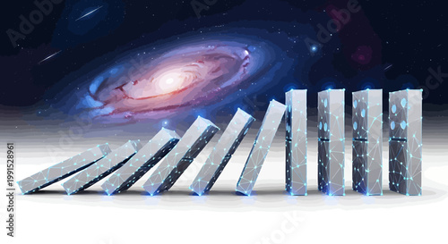 Digital Domino Effect in Outer Space.