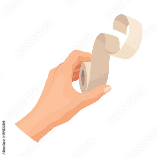 Hands injured skin and procedures of bandaging. First aid for wound. Medicine cure or treatment. First emergency help for human hand trauma