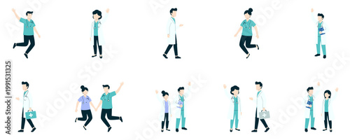 Tableau sur toile Medical Professional Character Set